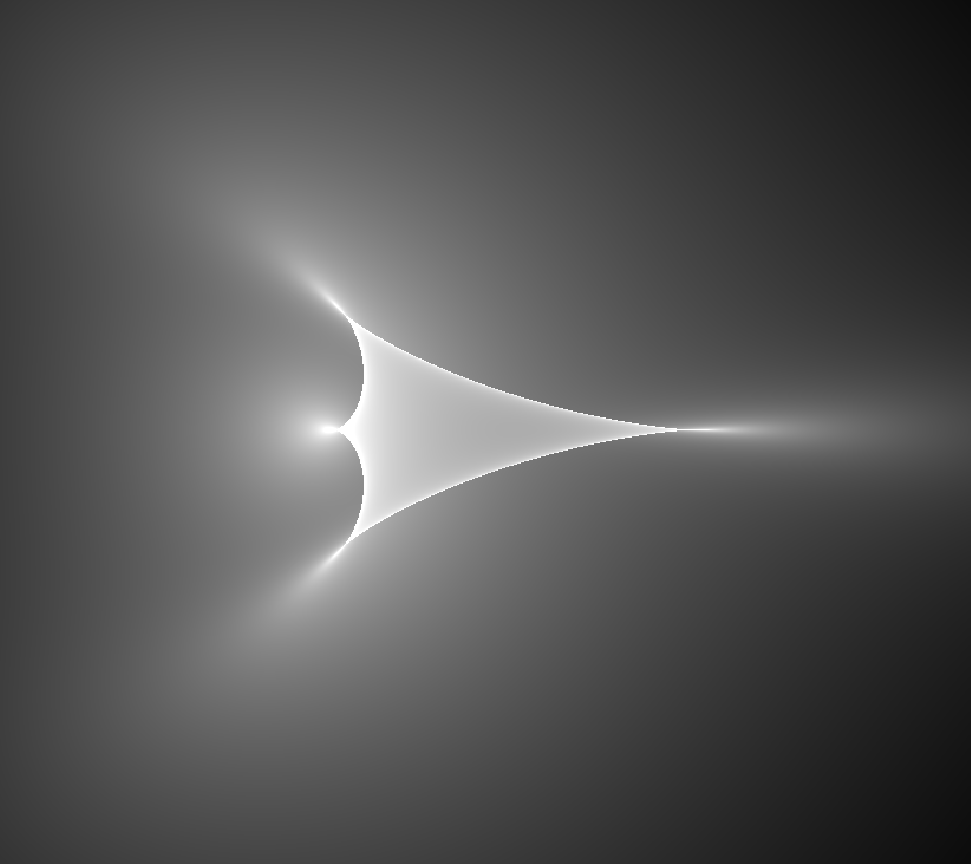 Animation of a magnification map and caustic